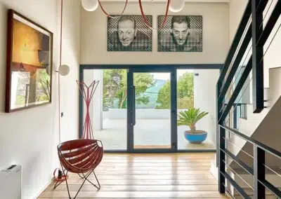 contemporary entrance interior at gay men-only accommodation near Sitges and Barcelona