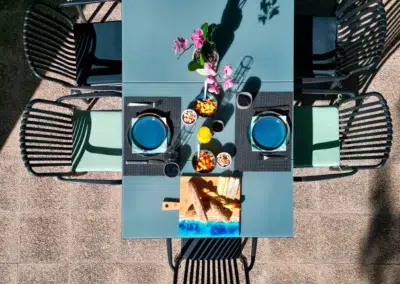 outdoor healthy breakfast experience at gay men-only guesthouse near Sitges