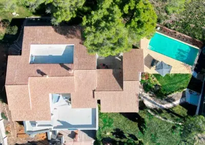 panoramic view of gay men-only gaccommodation close to Sitges and Barcelona in Garraf Park surrounded by nature