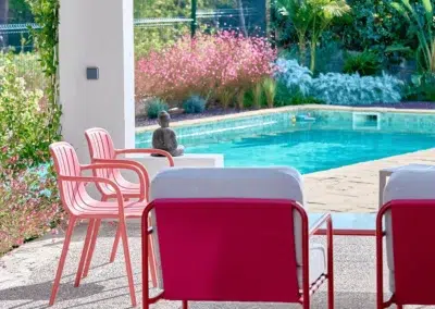 gay men-only pool with ocean glimpses and peaceful natural surroundings near Sitges Spain