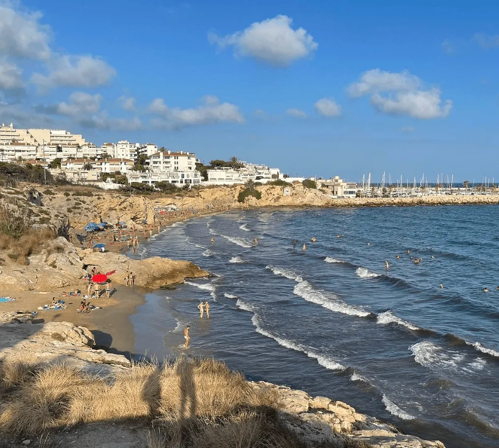 Gay-friendly Balmins Beach in Sitges by the Mediterranean