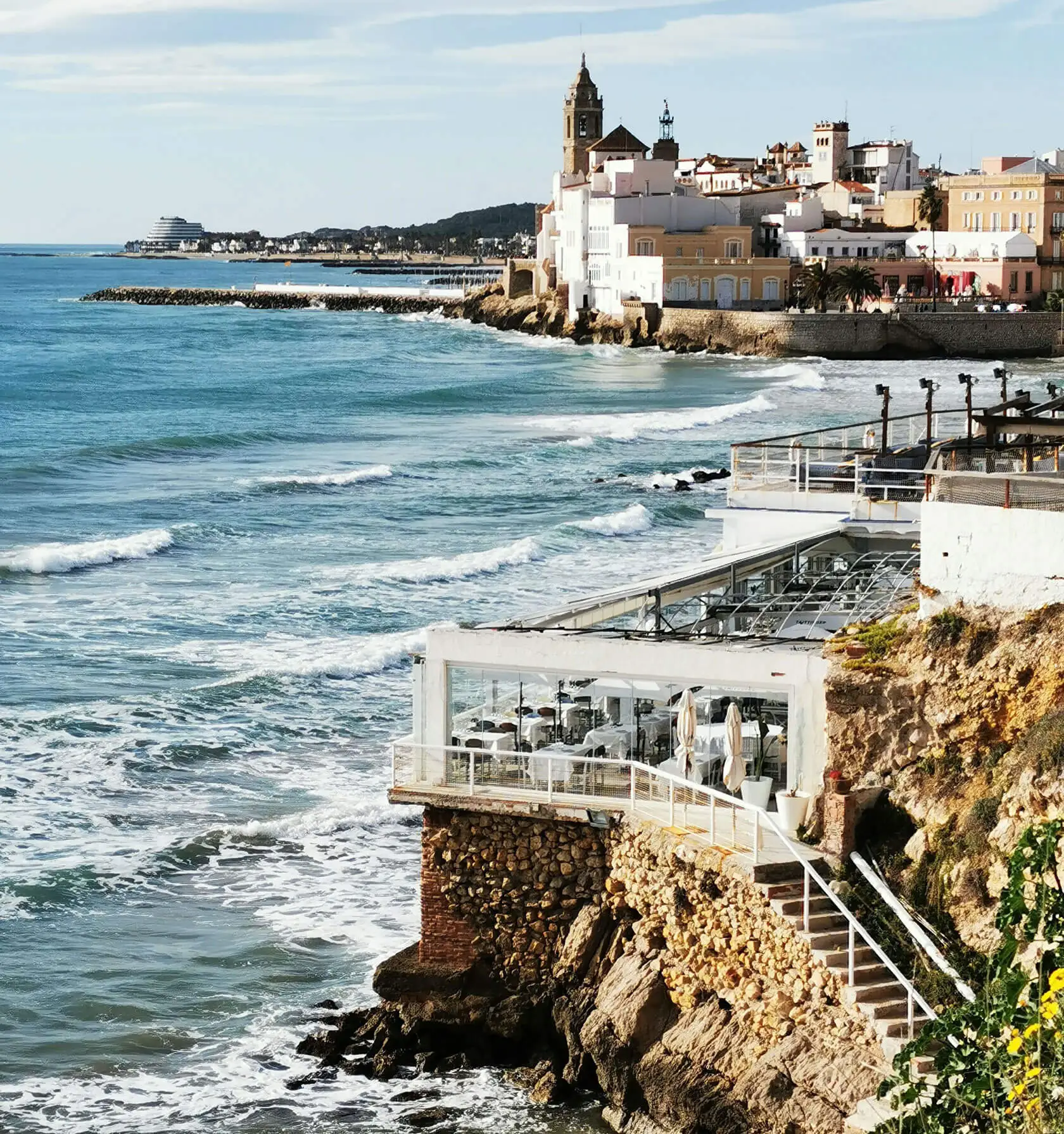 Gay men enjoying the lifestyle and atmosphere of Sitges
