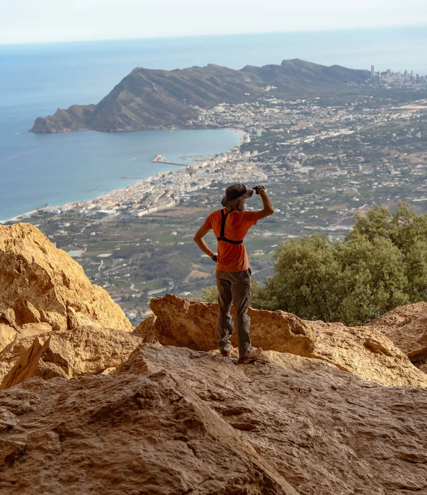 Garraf Natural Park landscape near Sitges with a Mediterranean hiking trail.
