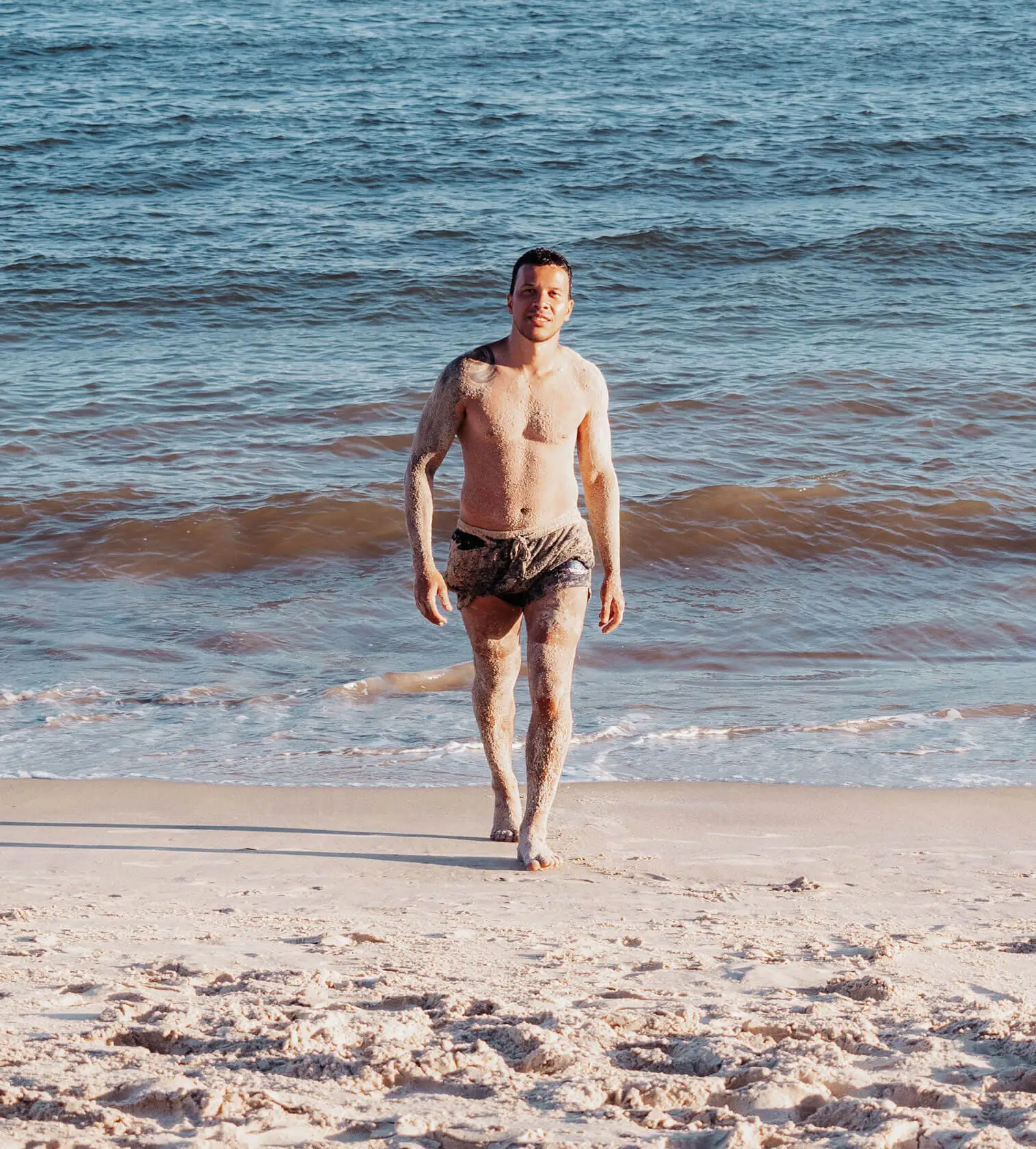 Gay men enjoying the Sitges beachfront lifestyle after a day at the beach.