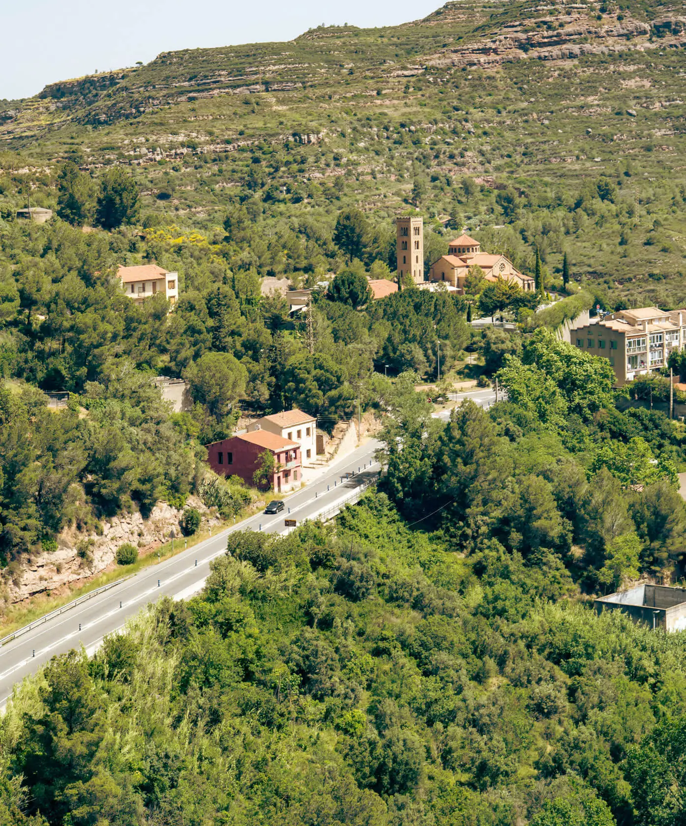 Catalan landscape on the journey between Montserrat and Sitges
