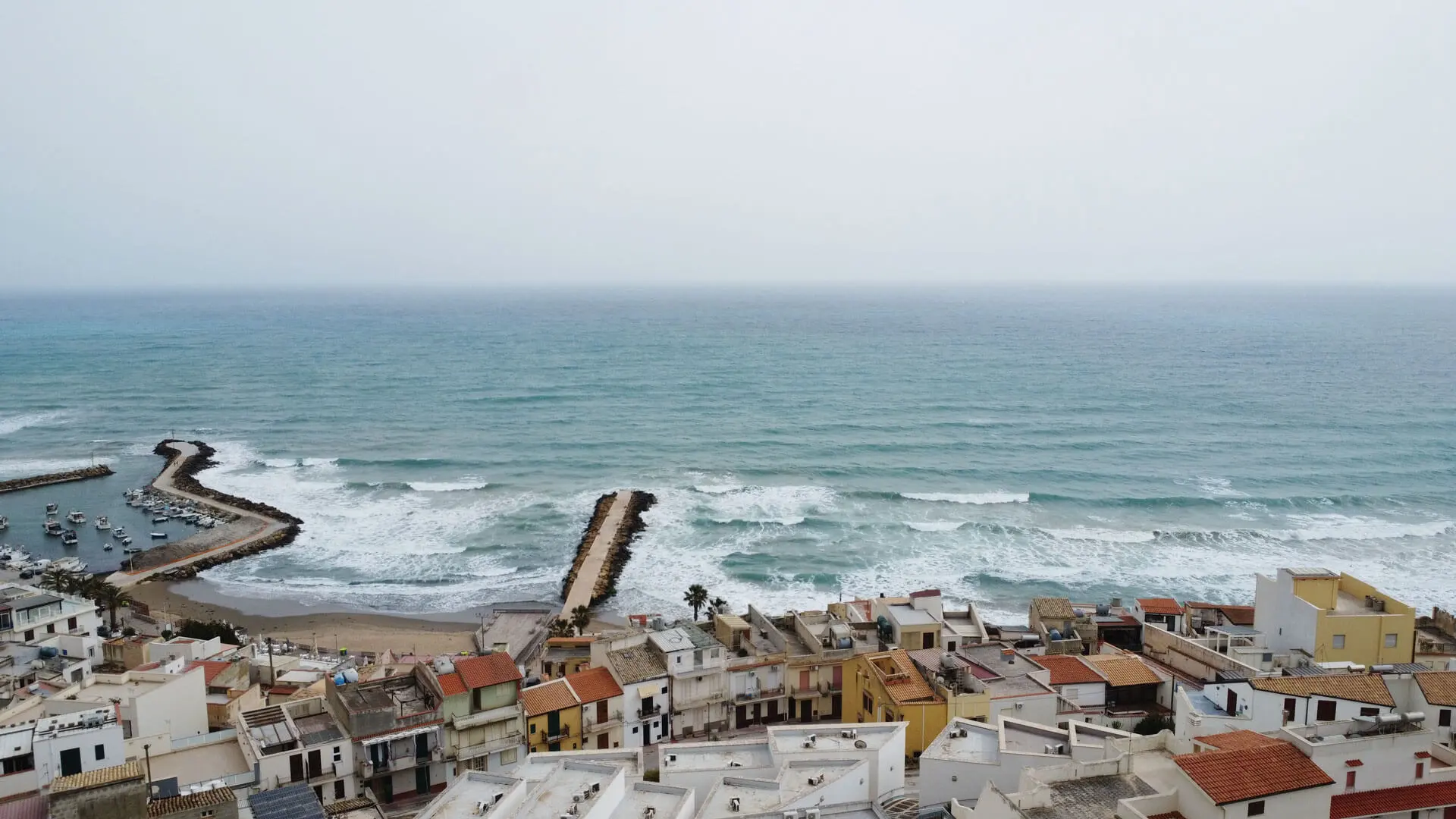 Sitges coastline and Mediterranean landscape in the Garraf region
